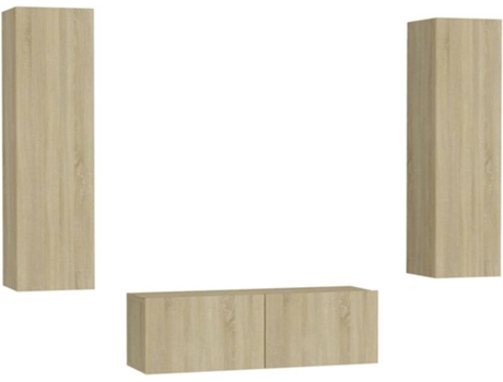 Conjunto 3 de muebles de salón VIDAXL roble Sonoma