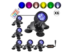 Lámpara Sumergible Ip68 Resistente Al Agua, Ángulo Ajustable, Luz Rgb Colorida Para Acuario, Patio Y