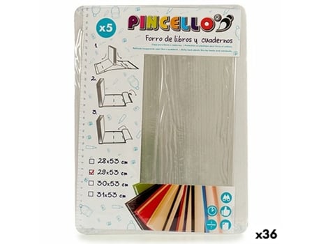 Forro Adhesivo para Libros Transparente Plástico 29x53 cm (36 Unidades)