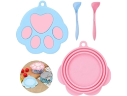Tapas de silicona para latas de comida para perros, sellado hermético, reutilizables, sin cuchara