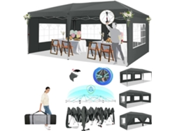 Gazebo plegable, fácil montaje, diseño impermeable, OEM gris
