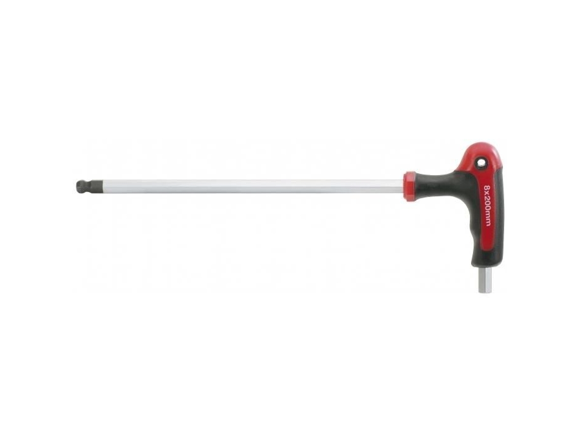 Llave macho con cabeza esférica Mango en T de dos componentes 6 mm 2 puntas hexagonales