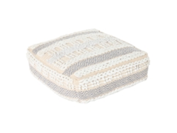 Cojin Suelo Algodon 6300 Gr, Rayas Blanco 60x60x25cm