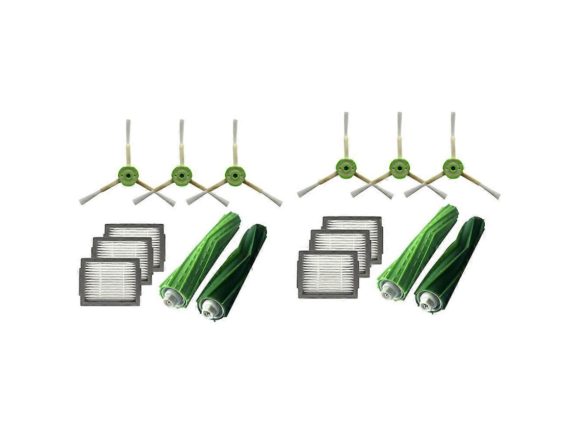 Kit con 2 filtros HEPA + cepillo lateral + rodillo de cepillo para iRobot Roomba I7, E5, E6 y serie I.