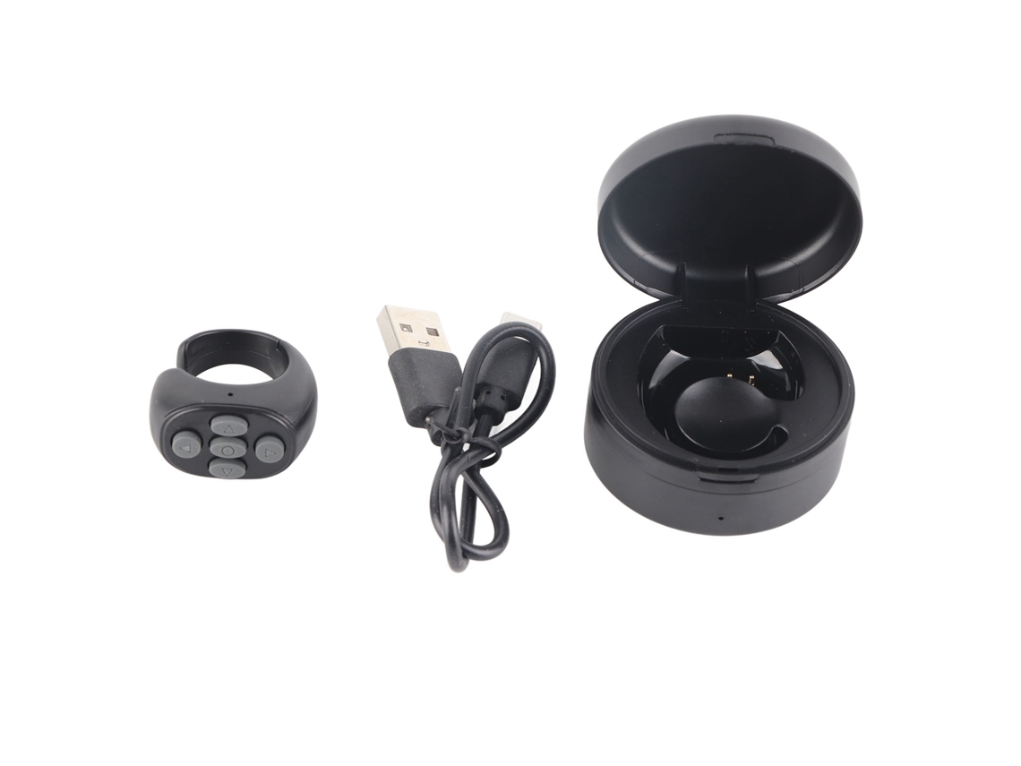 Anillo Control Remoto Para Teléfono Jx05s Giratorio Página App 10m Cámara Tableta Negro