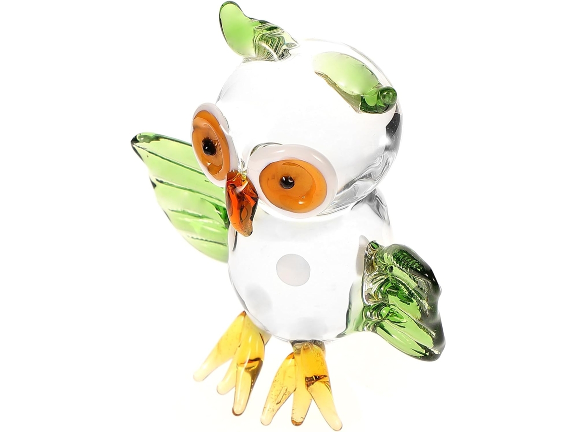 Adorno De Búho De Cristal De Dibujos Animados Para La Decoración De Mesas De Oficina Y Fiestas.