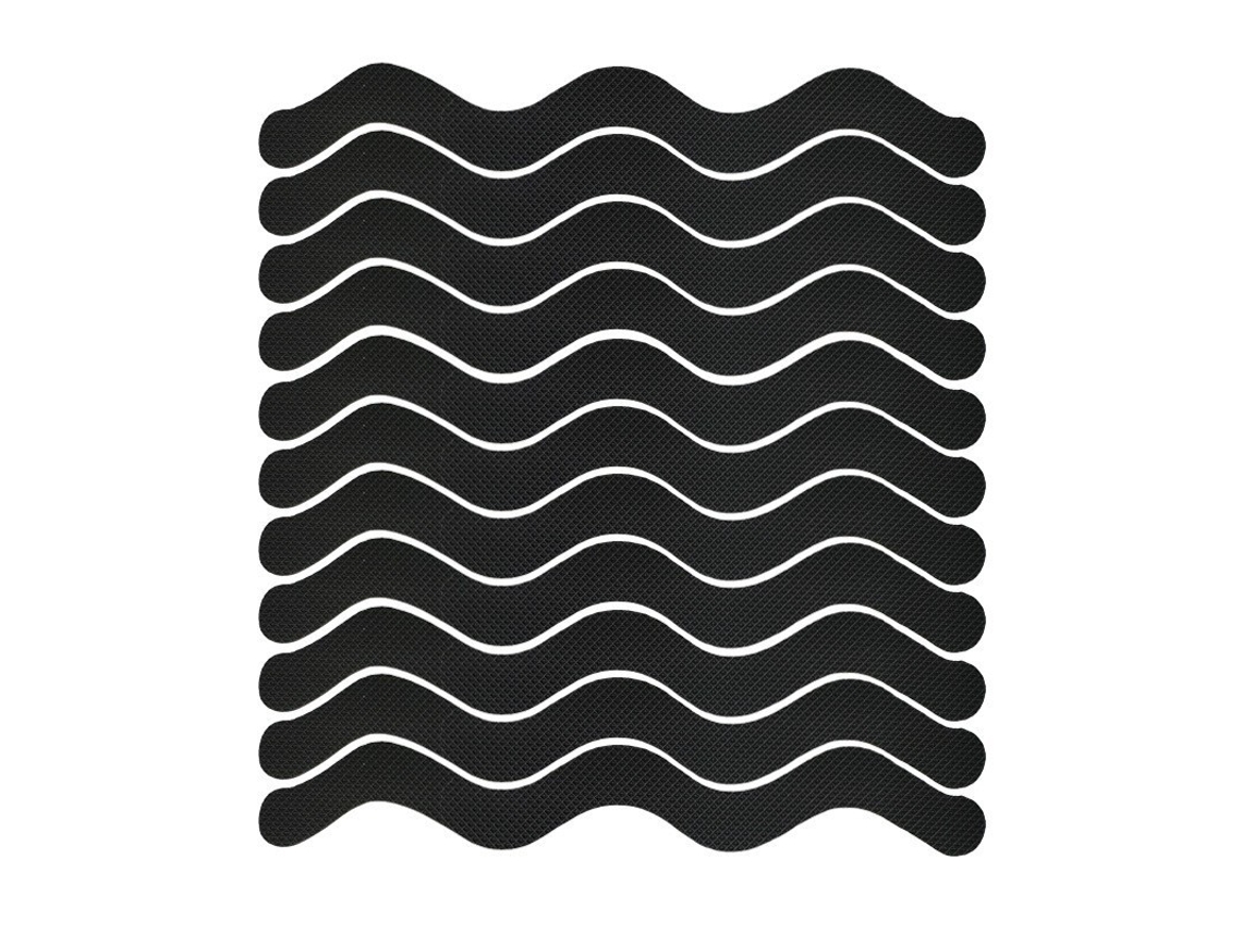 Adesivos Banheira Antiderrapantes para Chuveiro Banheiras Escada Digitallab 1,3x18cm 24pc Preto
