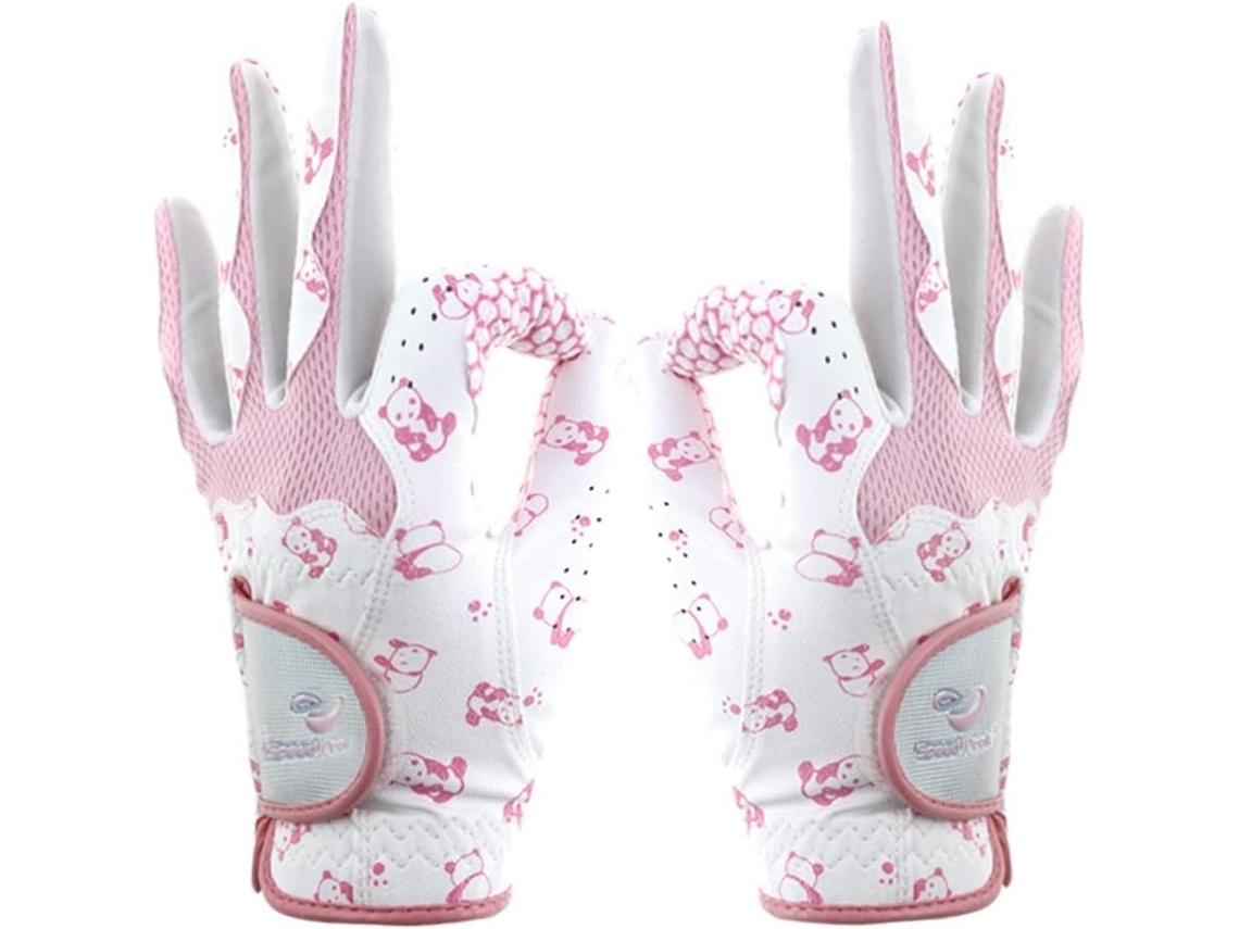 1 Par De Guantes Golf Para Mujer, Suaves, Mano Izquierda Y Derecha, Cuero Transpirable, Antideslizantes, Todo