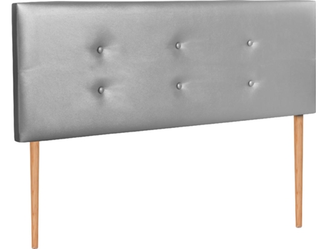 Cabecero DHOME con Patas (Plateado - Polipiel - 135 x 5 x 105 cm)