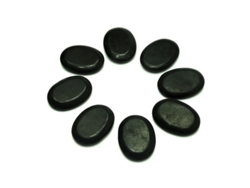 Juego De 10 Pequeñas Piedras De Lava Basáltica Natural Para Masajes Calientes, Ideales Para Uso Profesional En Spas.