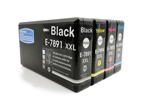 Pack 4 Cartuchos de Tinta Compatibles Epson T7891/T7901/T7911 T7892/T7902/T7912 T7893/T7903/T7913 T7894/T7904/T7914