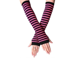 Guantes Largos Sin Dedos Para Mujer Con Rayas Y Mangas Largas - Cubremuñecas Cálido