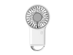 Ventilador de bolsillo Yuysan Mini USB, recargable, portátil, de escritorio, eléctrico, con gancho, Y17, 500 mAh, color blanco