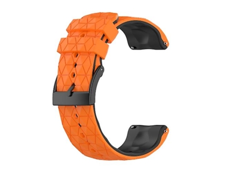 Correa De Reloj Inteligente Para Suunto 9 Correa De Reloj De Silicona Bicolor Naranja Negro VENISYMLIS