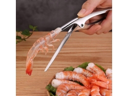 Pelador De Camarones De Acero Inoxidable Portátil - Herramienta Perfecta Para Cocina, Langosta Y Pescado