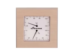 Termohigrómetro Sauna Cuadrado Madera Álamo Sentiotec