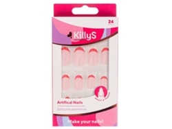 Killys Uñas Postizas Almendra Rosa Francesa, Set De 24 Unidades