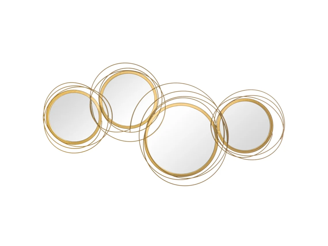 Juego de 4 espejos redondos decorativos para pared