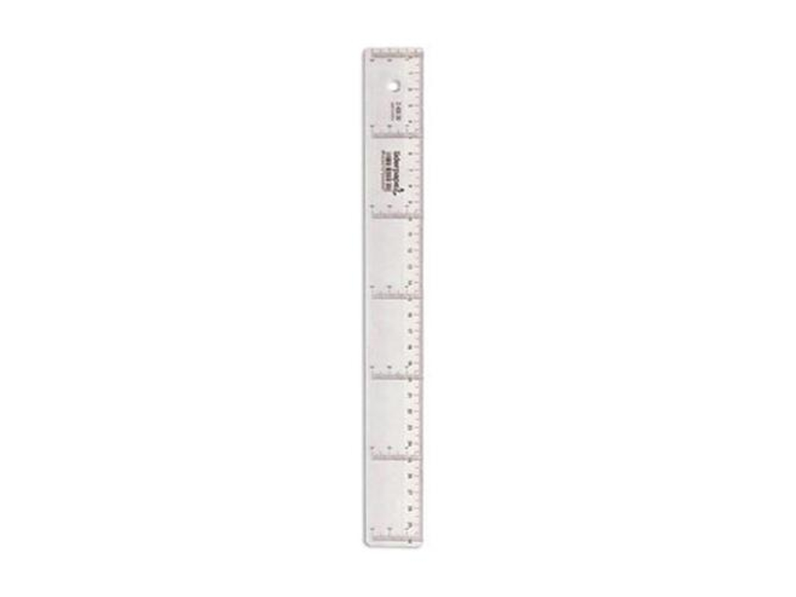 Régua Plástico Cristal Liderpapel Transparente 30 Cm