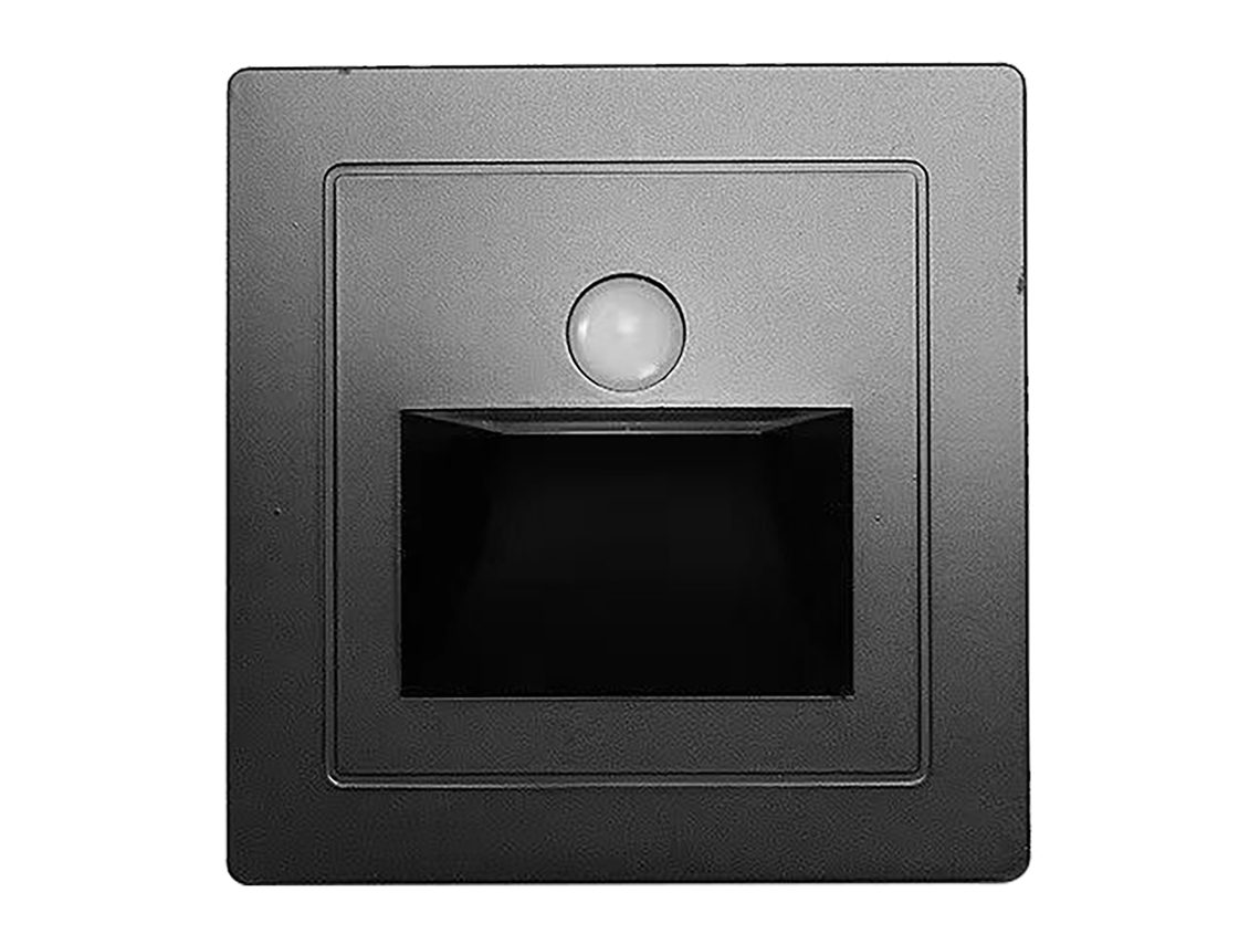 2026-luz De Escalera Solar Con Sensor De Movimiento Led Empotrado 6000k Para Escaleras, Pasillos Y Jardines Negro