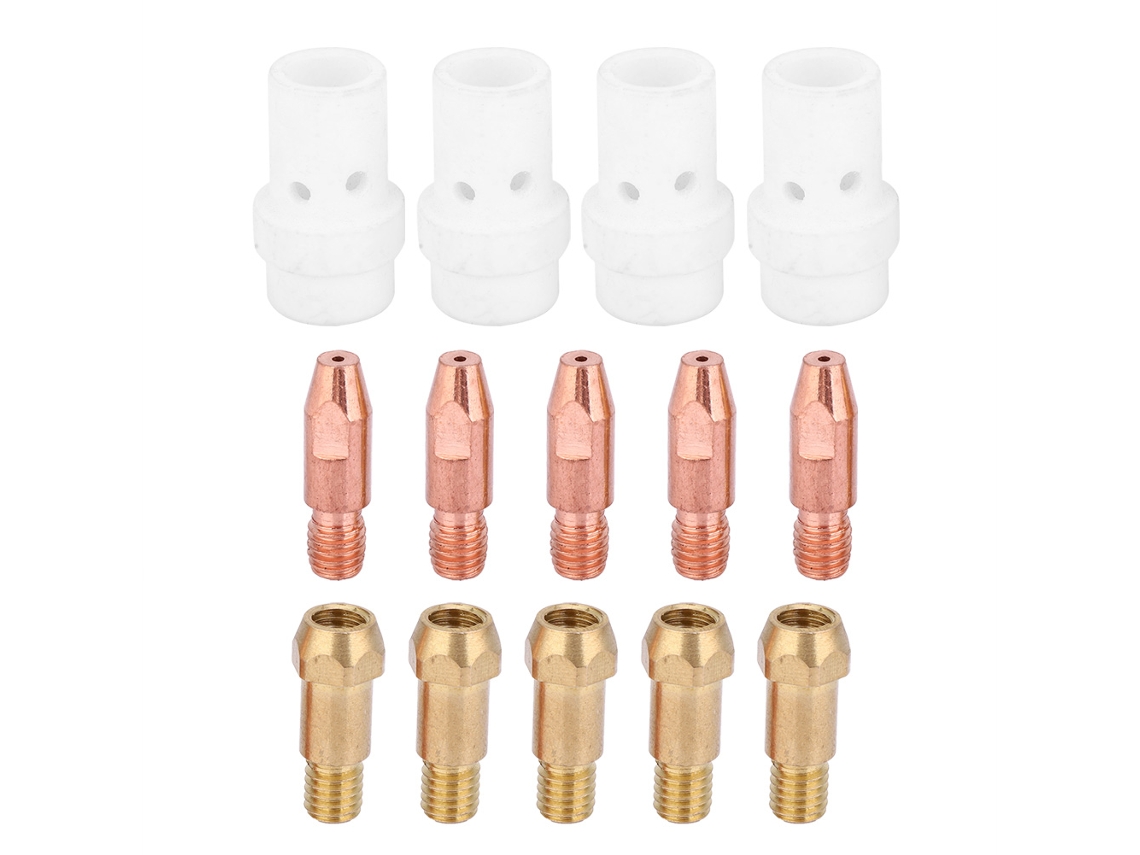 Juego De Puntas De Contacto Para Antorcha Mig Binzel 36kd De 1,6 Mm, Difusor De Gas Y Soporte (14 Piezas)