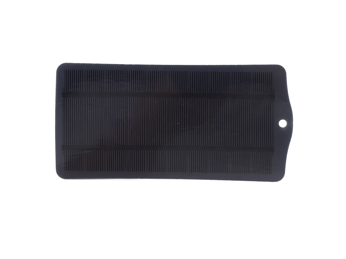 Cargador Solar De Panel De Silicio Monocristalino De 2,5 W Y 5 V Para Dispositivos Electrónicos De 3,7 V A 5 V - Negro