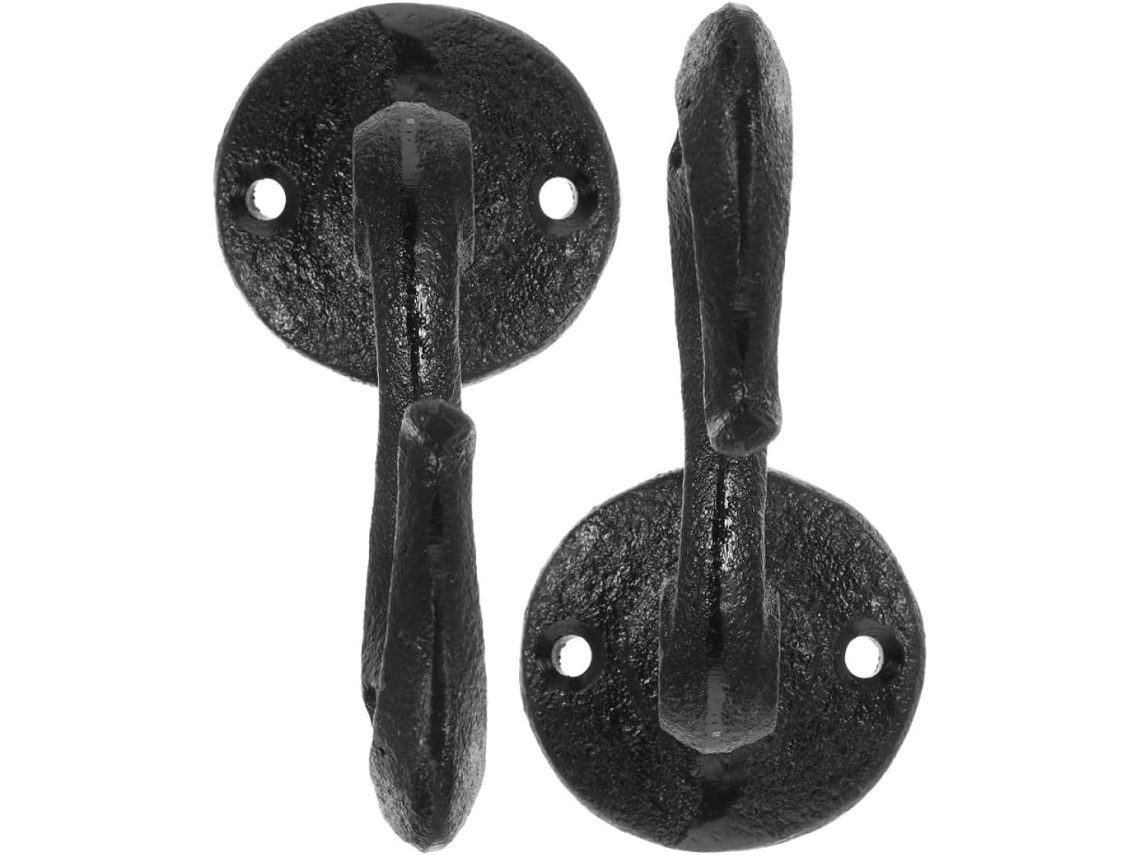 Ganchos De Pared De Hierro Resistentes, Juego 2, Para Abrigos Y Paquetes,