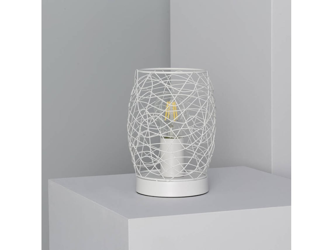 Lámpara De Mesa De Aluminio Winbi Branco