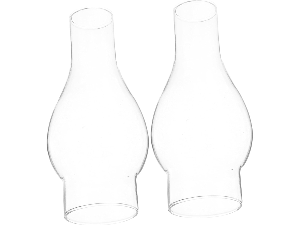 Juego De 2 Piezas De Vidrio Transparente Para Lámparas De Queroseno Y Lámparas De Aceite, Protección Contra El Viento.