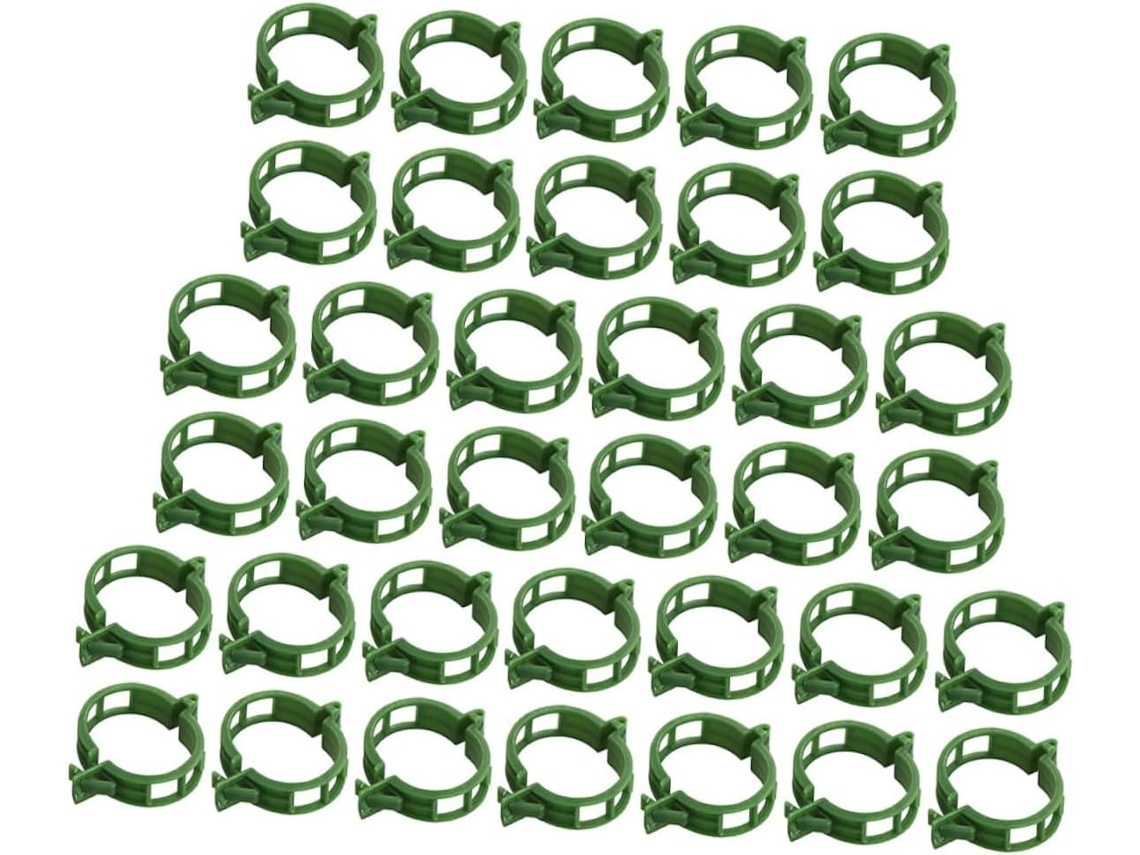 Pinzas Para Plantas Inoomp, Abrazaderas De Soporte Para Plantas, Fabricadas En Pp Verde, 200 Piezas, Abrazaderas De