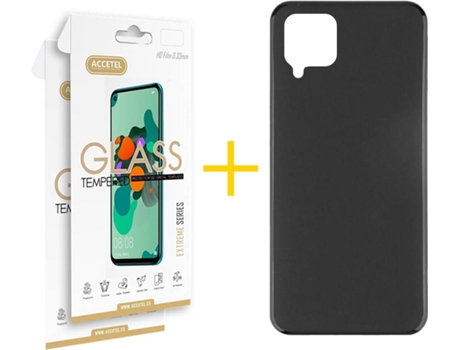 Carcasa + 2 Protectores de Pantalla para Huawei P40 Lite ACCETEL Negro
