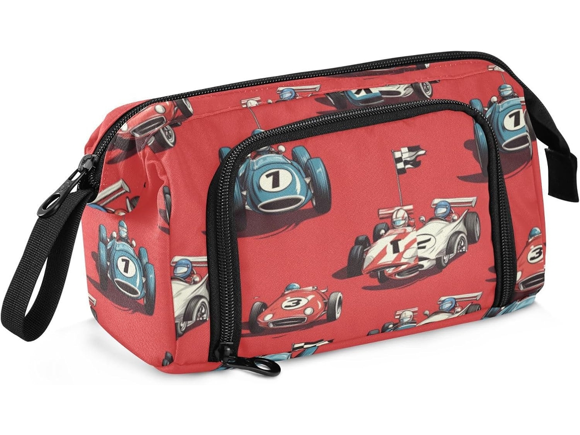 Besportble Estuche De Gran Capacidad Con Compartimento Para Niñas Y Coche De Carreras 24 X 9,5 X 15 Cm