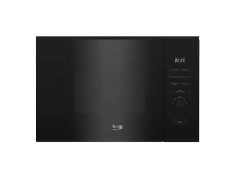 Microondas y Grill Empotrable BEKO 20L 800W. Bloqueo para niños 8 programas de cocción automáticos negro bmgb20212b
