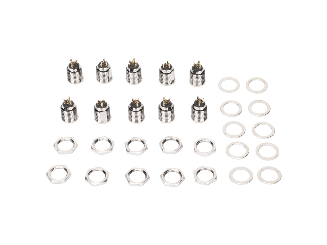 10 Conectores Xlr Macho De 4 Pines Para Montaje En Panel Metálico Para Micrófono.