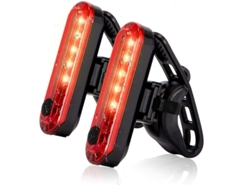 Paquete De 2 Luces Traseras De Bicicleta Led Recargables Por Usb, Linterna De Seguridad De Ciclismo Trasera De Bicicleta Brillante (negro)