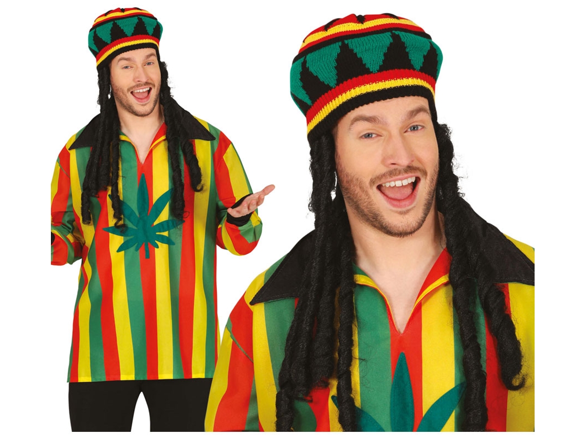 Gorro Rasta con pelo clásico adulto