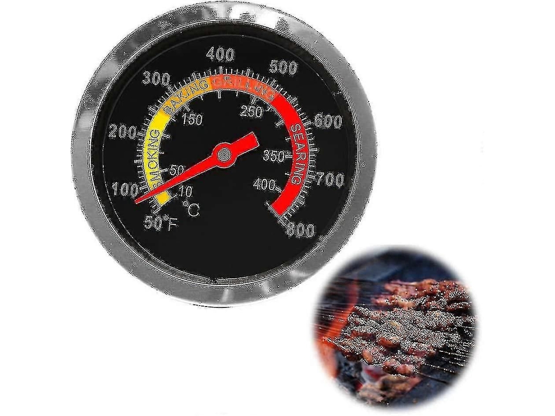 Termômetro Para Churrasqueira Em Aço Inoxidável, Medidor De Temperatura De 10 A 400 Graus.