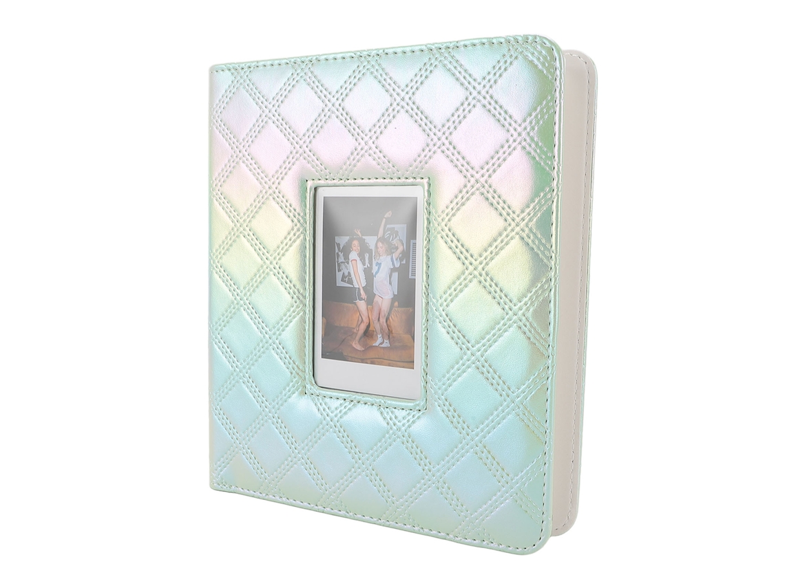 Álbum De Fotos 36 Páginas 288 Bolsillos Cubierta De Cuero Pu Forro Impermeable Pvc Para Tarjetas Entradas Color Verde