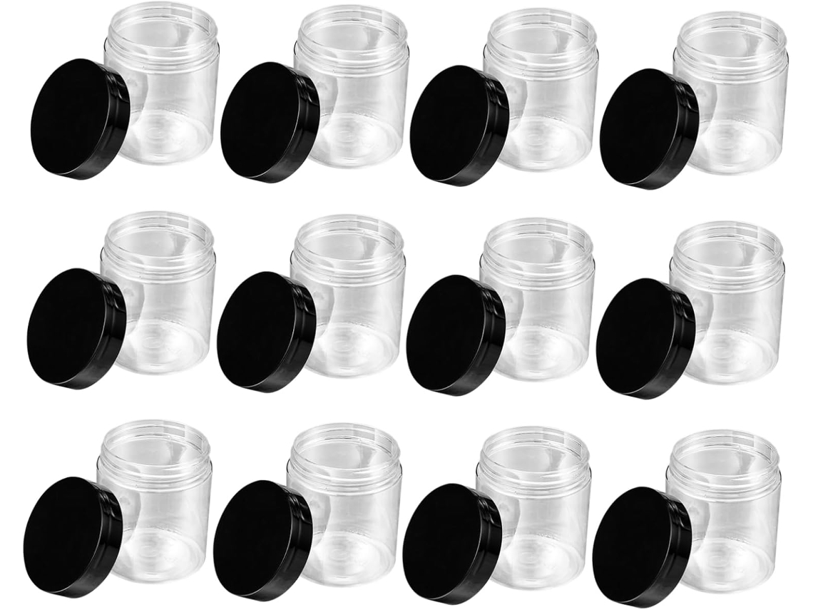 Juego De 12 Piezas De Tarros De Crema Vacíos Para Cosméticos, Recipientes De Almacenamiento Rellenables Para Lociones Y