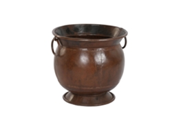 Anfora Hierro Oxido Patinado Marron 46x46x44cm