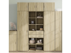 Aparador Alto Madera De Ingeniería Roble Sonoma 70x42,5x185 Cm