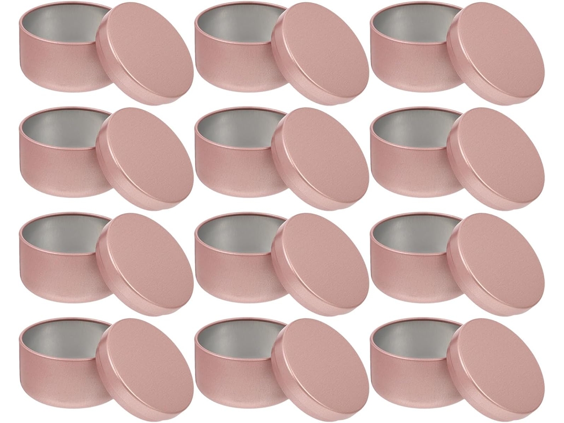 Juego De 12 Latas Metálicas Para Velas De 50 Ml (53 X 37 Mm), Aluminio Mate, Ideales Para La Elaboración De Velas.