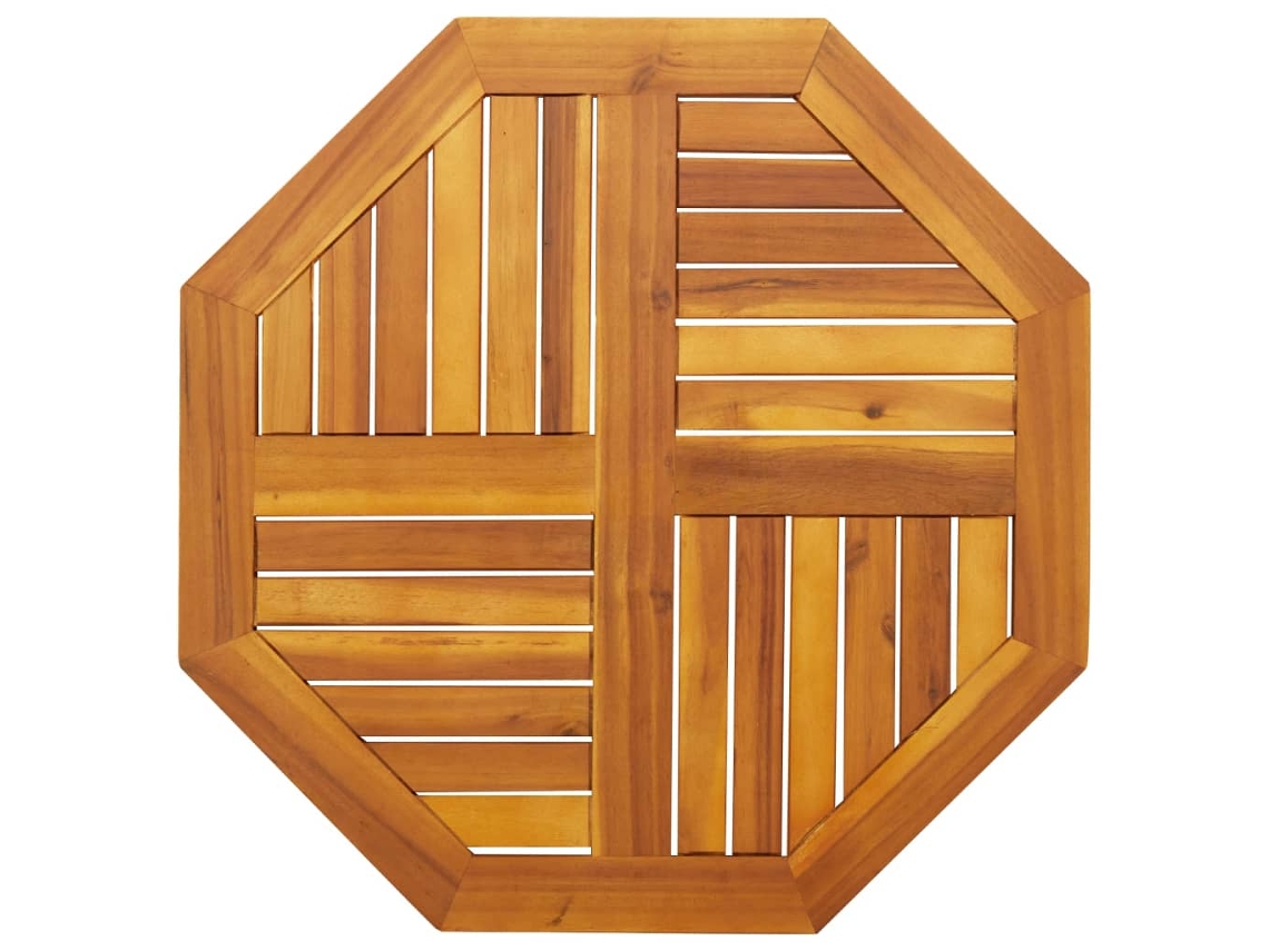 vidaXL Tablero de mesa octogonal madera maciza de acacia 70x70x2 cm