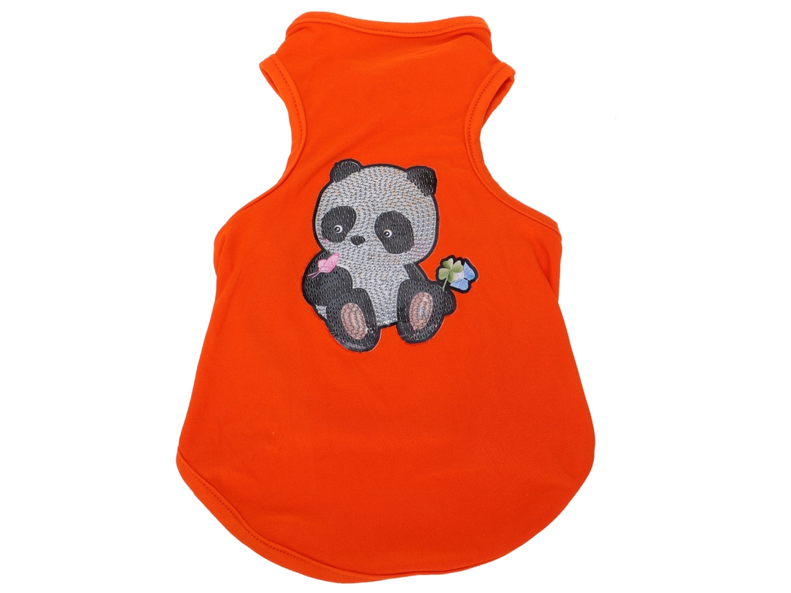 Camiseta Para Perros Con Pedrería Y Pintura, Suave, Transpirable, Para Perros Y Gatos, Naranja, Talla S