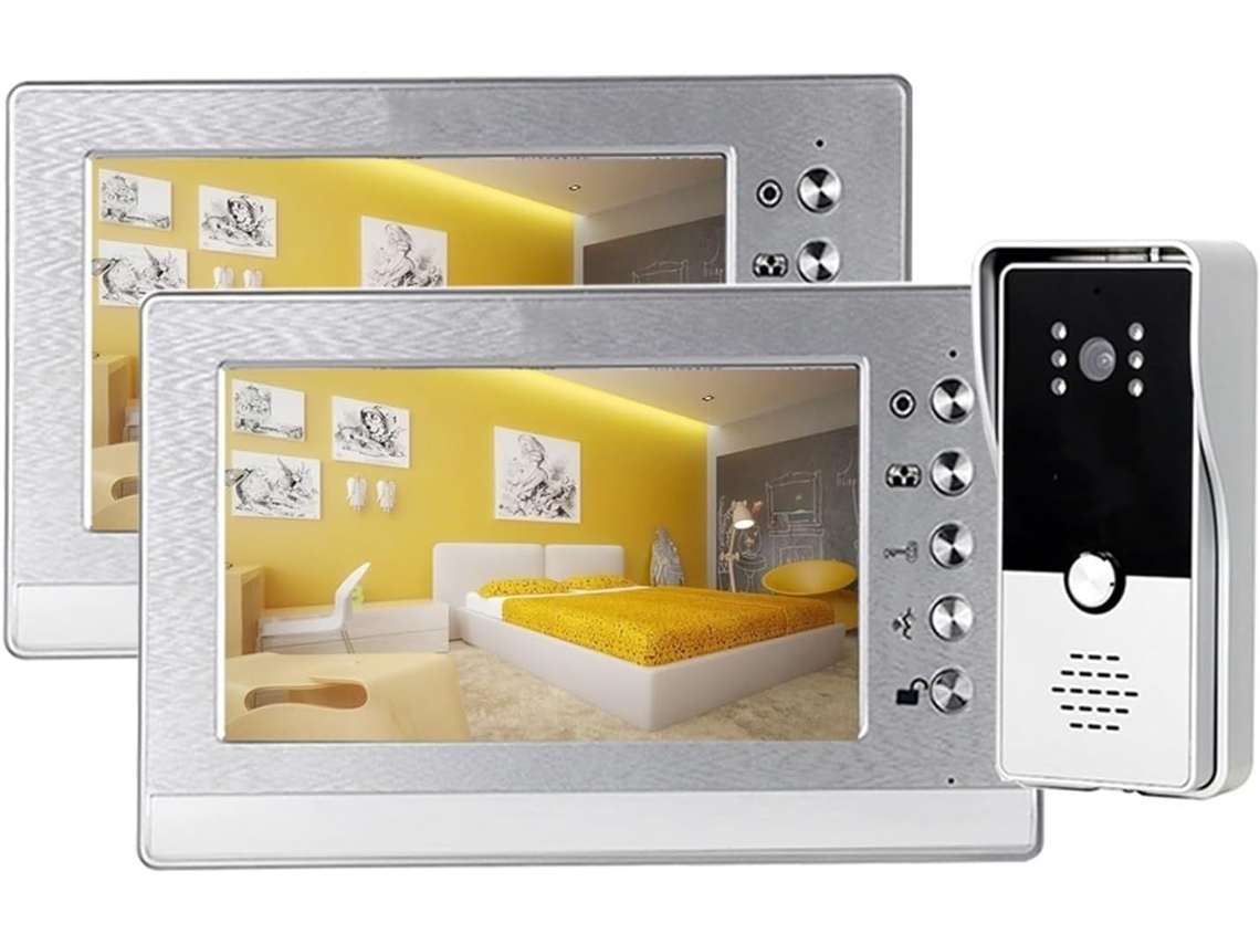 Système D'interphone Vidéo 7 Pour Sonnette De Teléphone Porte À La Maison Avec Déverrouillage