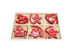 Adornos Colgantes De Madera Para Árbol De Navidad (hágalo Usted Mismo) - Accesorios Decorativos Jm02033