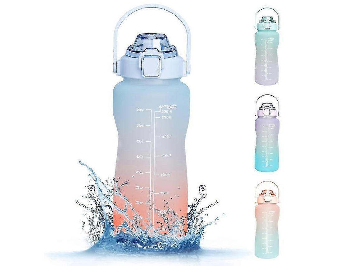 Botella Con Er, Botellas De 2l Con Pajita Bpa, Botellas Deportivas De 2l Con Fugas Xh Rosewell