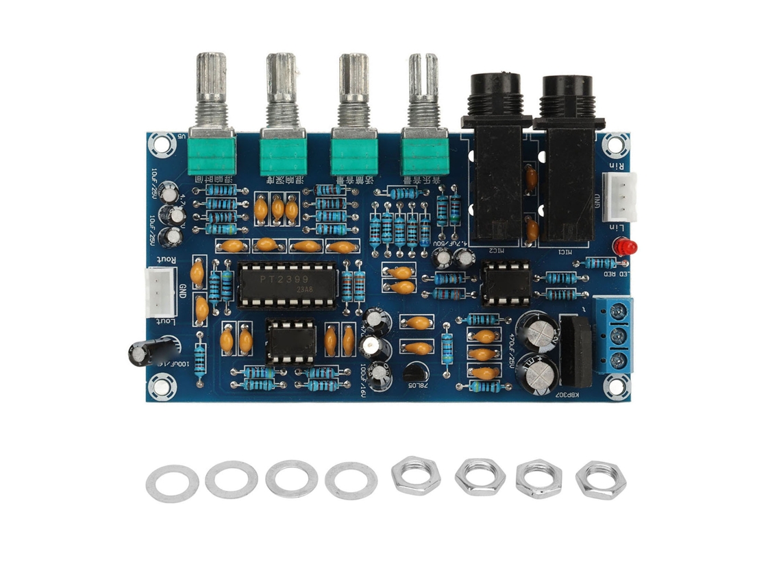 Placa De Reverberación Para Micrófono Con Chip Pt2399, Módulo De Reverberación De Doble Voltaje De 12 V Ca, Componentes Electrónicos