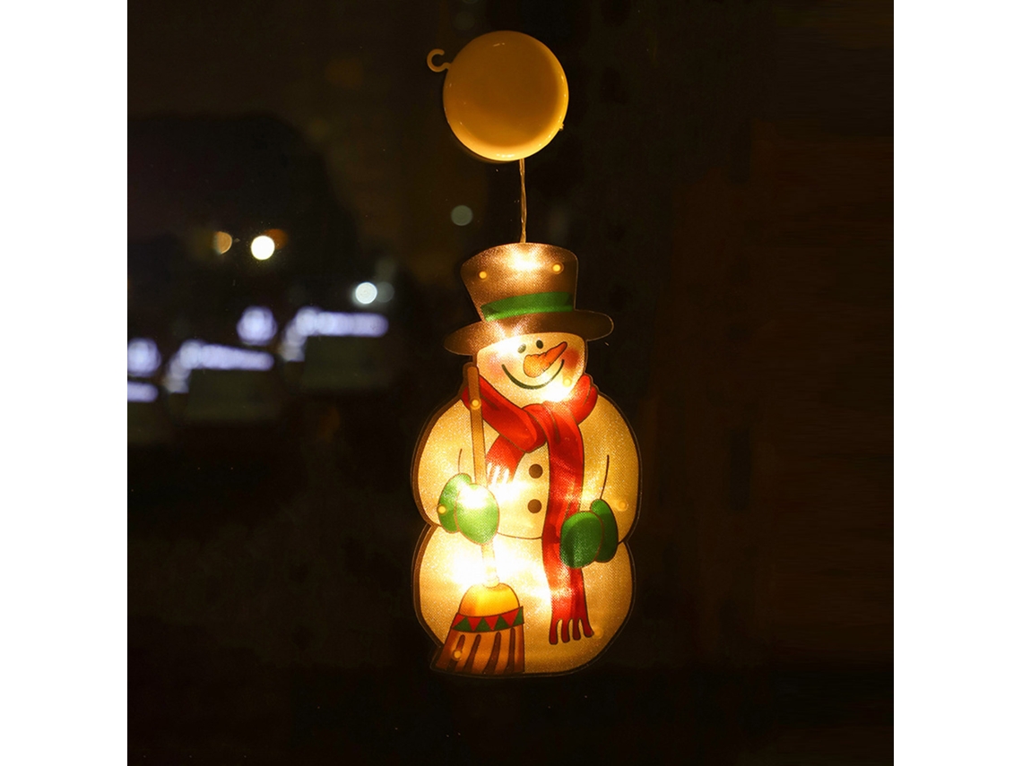 Rebe-luz De Cadena De Colgante De Navidad Con Ventosa Lámpara Decorativa Para Cuarto Mostrador Cortina