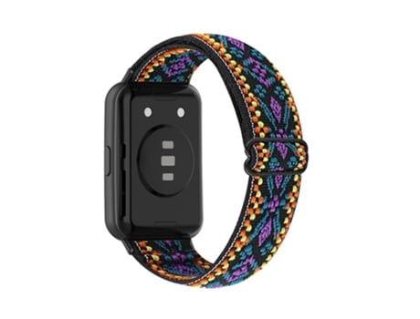 Correa de nailon trenzado respirable estilo etnico para Huawei Watch Fit 2 - purpúreo